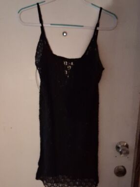 Black Lace Slip Dress